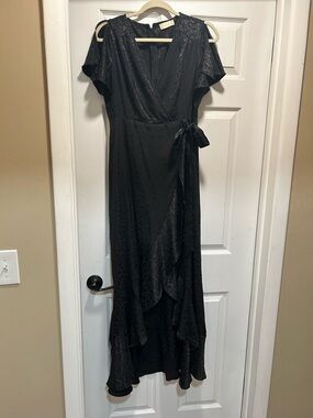 Altar'd State Black High-Low Wrap Dress